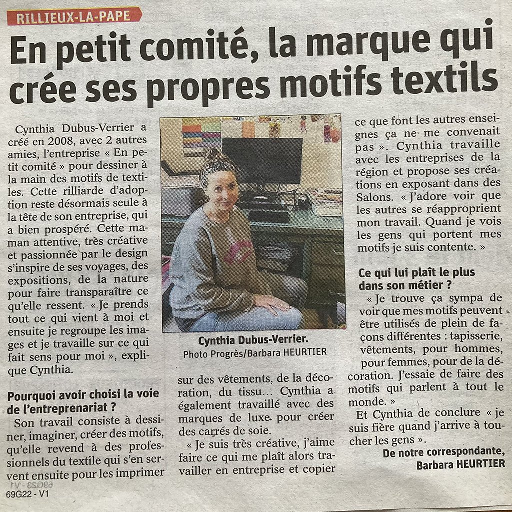 Un article sur En Petit Comité
